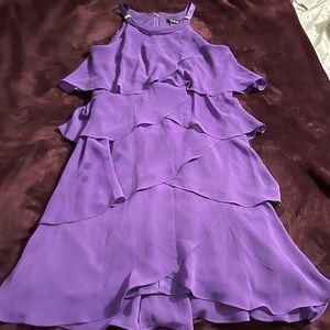 Scalloped purple party dress size 12